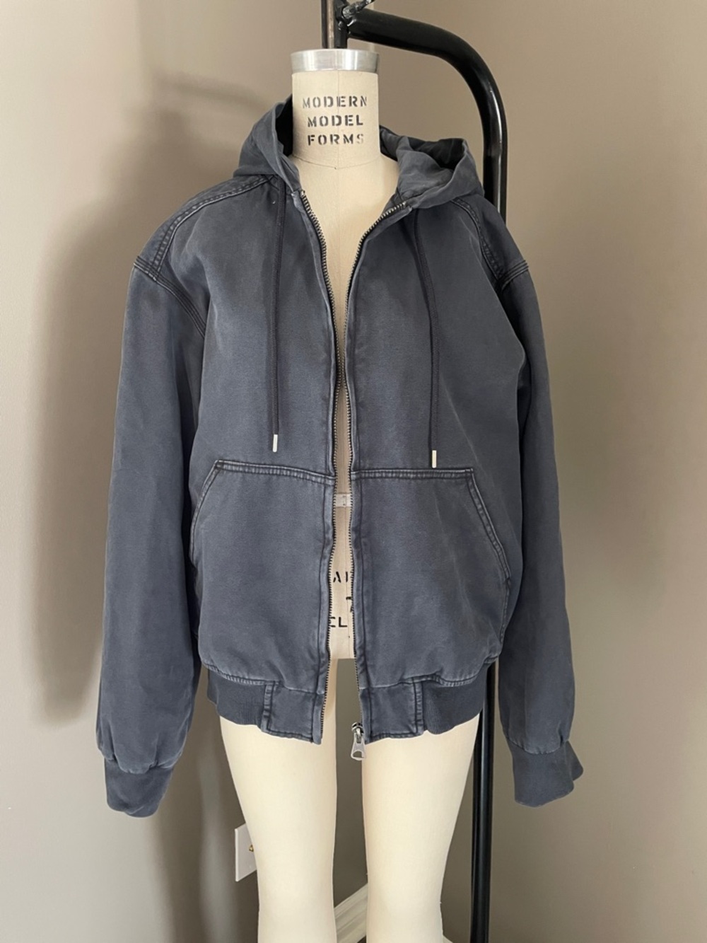 H&M Slate Gray Zip-Up Hoodie Jacket